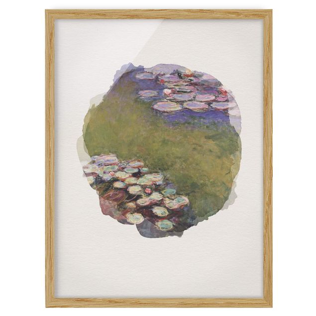 Wanddeko Botanik Wasserfarben - Claude Monet - Seerosen