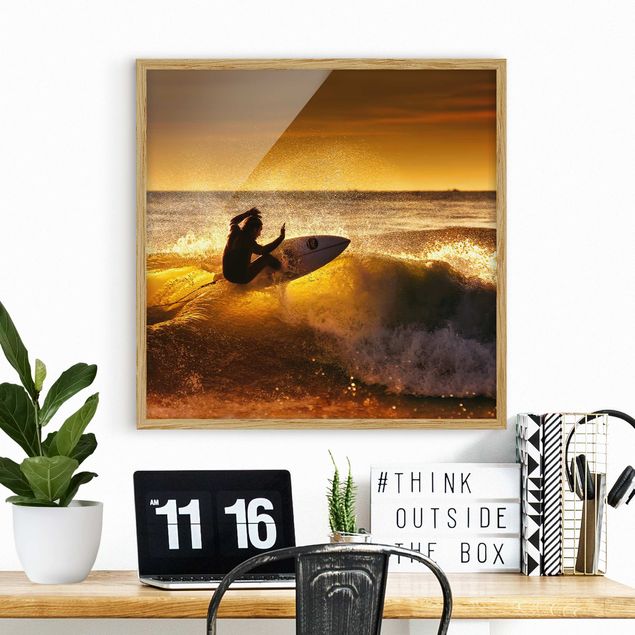 Strandbilder mit Rahmen Sun, Fun and Surf