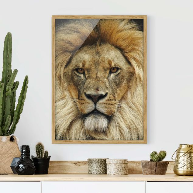 Wanddeko Wohnzimmer Wisdom of Lion