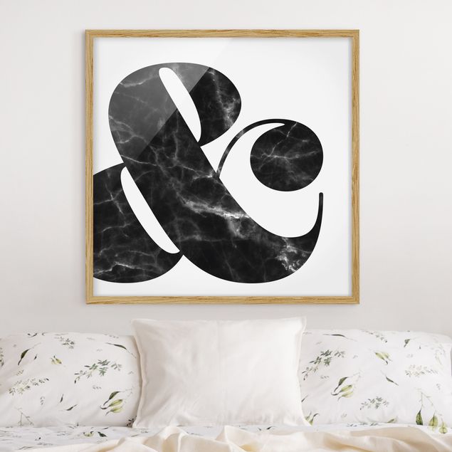 Wanddeko Schlafzimmer Ampersand Marmor