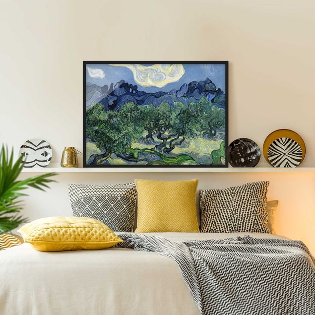 Bild mit Rahmen - Vincent van Gogh - Olivenbäume - Querformat 3:4