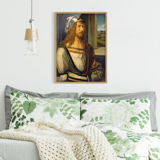 Wanddeko Schlafzimmer Albrecht Dürer - Selbstbildnis mit Landschaft
