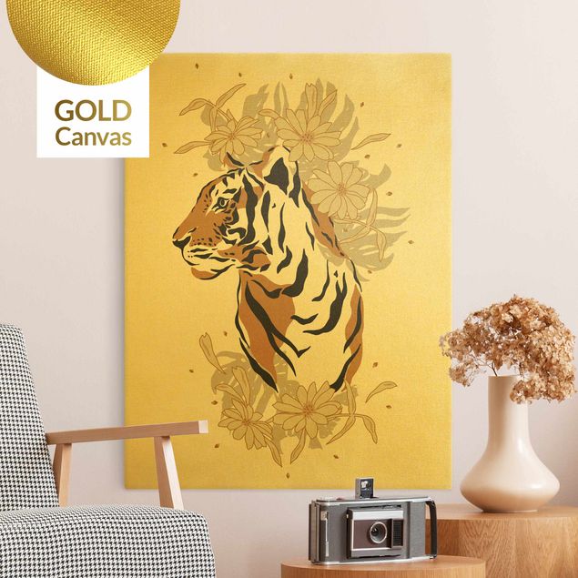 Wanddeko Büro Safari Tiere - Portrait Tiger