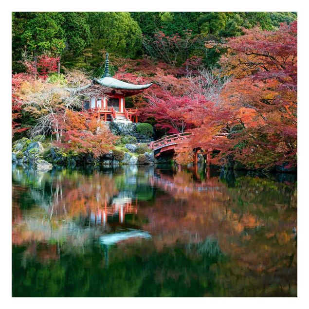 Wanddeko Treppenhaus Daigo ji Tempel im Herbst