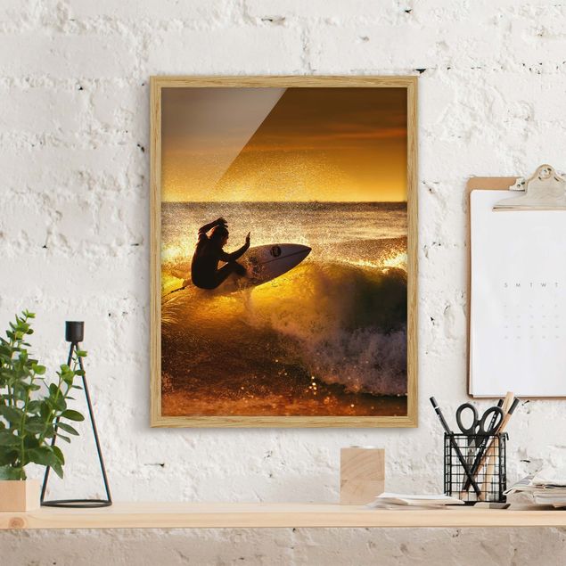 Strandbilder mit Rahmen Sun, Fun and Surf
