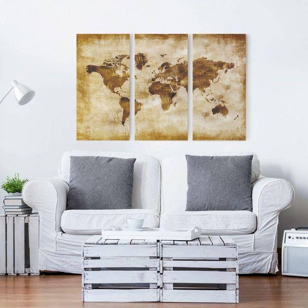 Wanddeko Schlafzimmer Map of the world