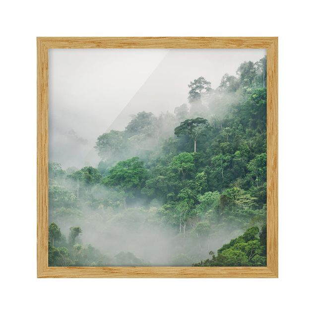 Wanddeko Esszimmer Dschungel im Nebel