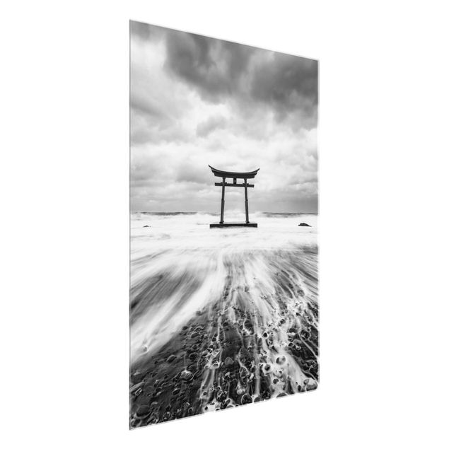 Wanddeko Esszimmer Japanisches Torii im Meer