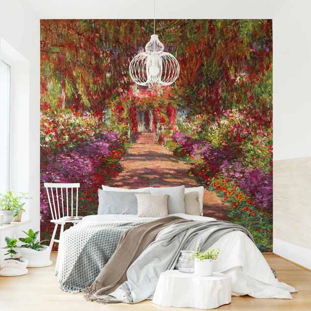 Wanddeko Wohnzimmer Claude Monet - Weg in Monets Garten in Giverny