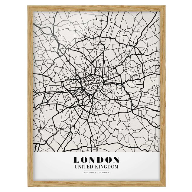 Wanddeko Flur Stadtplan London - Klassik
