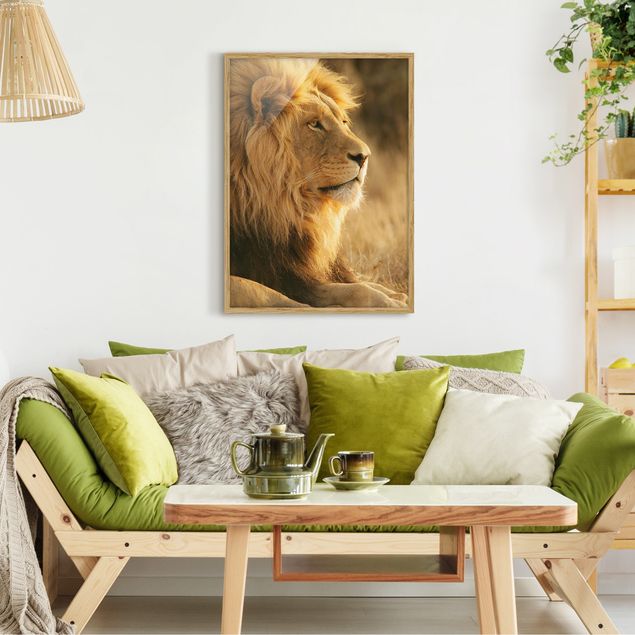 Wanddeko Schlafzimmer Löwenkönig