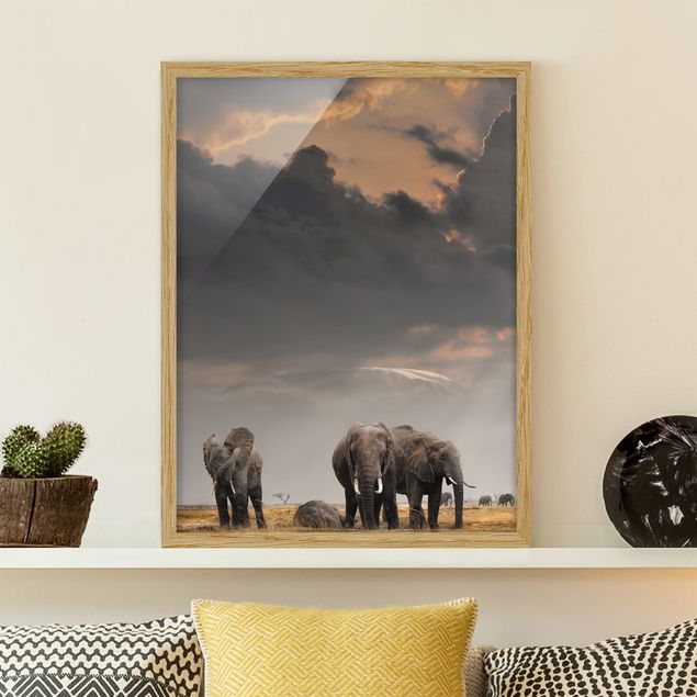 Wandbilder Elefanten Elefanten der Savanne