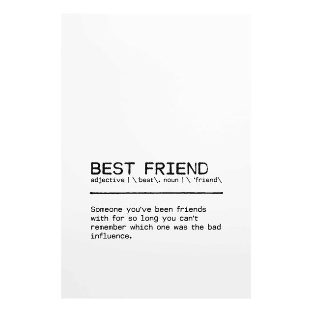 Wanddeko weiß Definition Best Friend