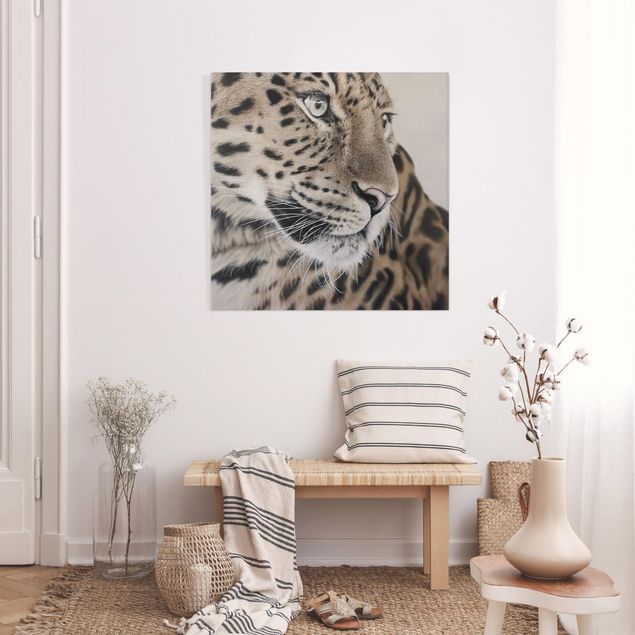 Wanddeko Wohnzimmer Der Leopard