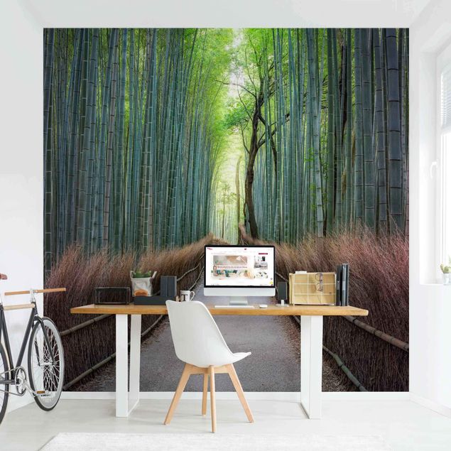 Wanddeko Wohnzimmer Der Weg durch den Bambus