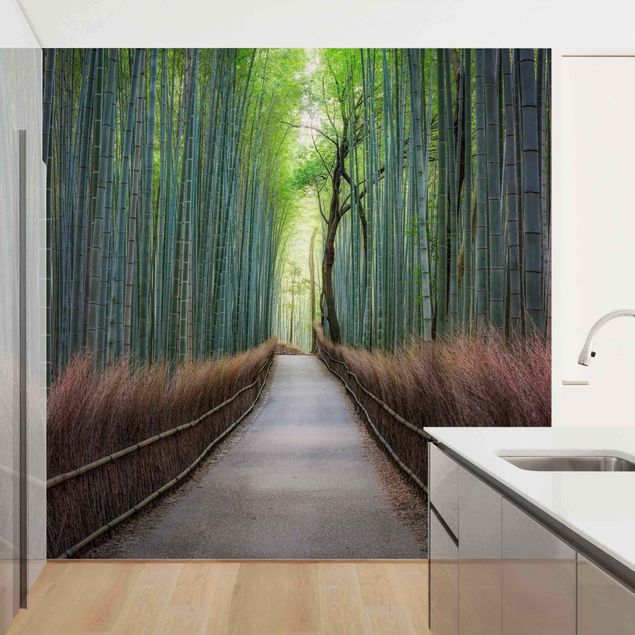 Wanddeko Esszimmer Der Weg durch den Bambus