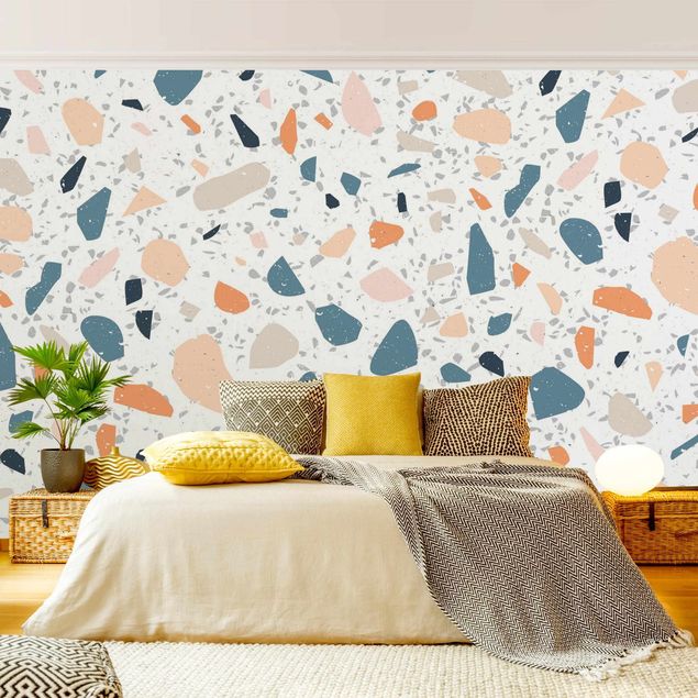 Wanddeko Wohnzimmer Detailliertes Terrazzo Muster Asti