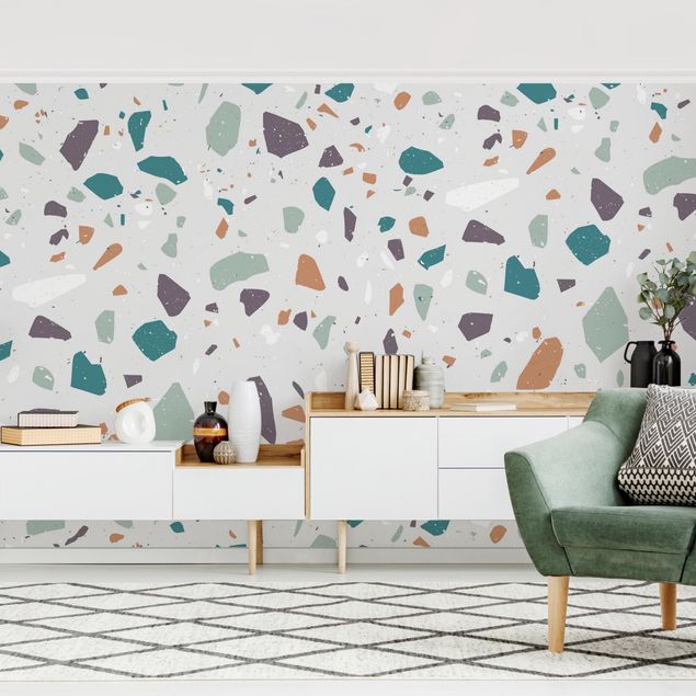 Wanddeko Schlafzimmer Detailliertes Terrazzo Muster Grosseto