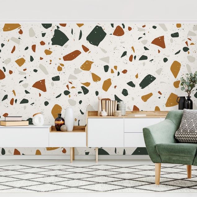 Wanddeko Wohnzimmer Detailliertes Terrazzo Muster Livorno