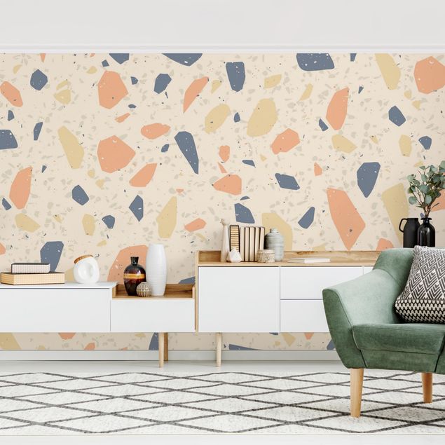 Wanddeko Schlafzimmer Detailliertes Terrazzo Muster Siena
