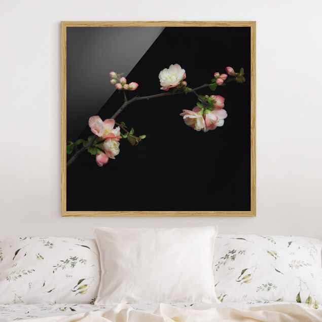 Wanddeko Schlafzimmer Blütenzweig Apfelbaum