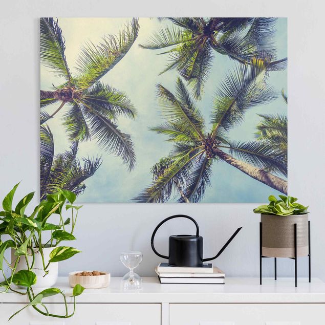 Wanddeko Wohnzimmer Die Palmen