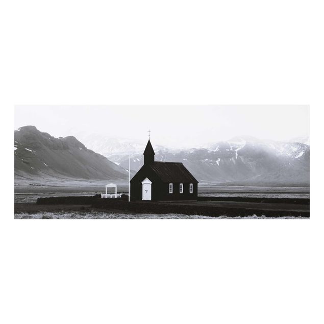 Glasbild Berg Die schwarze Kirche
