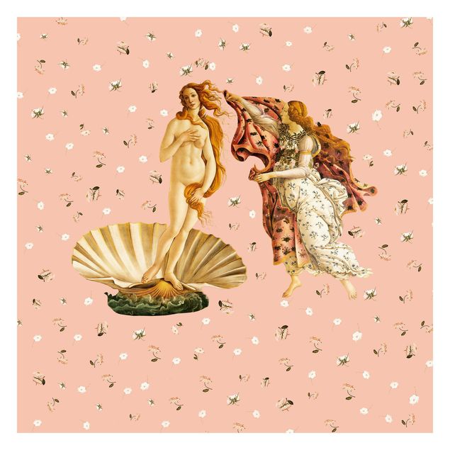 Wanddeko rosa Die Venus von Botticelli auf Rosa