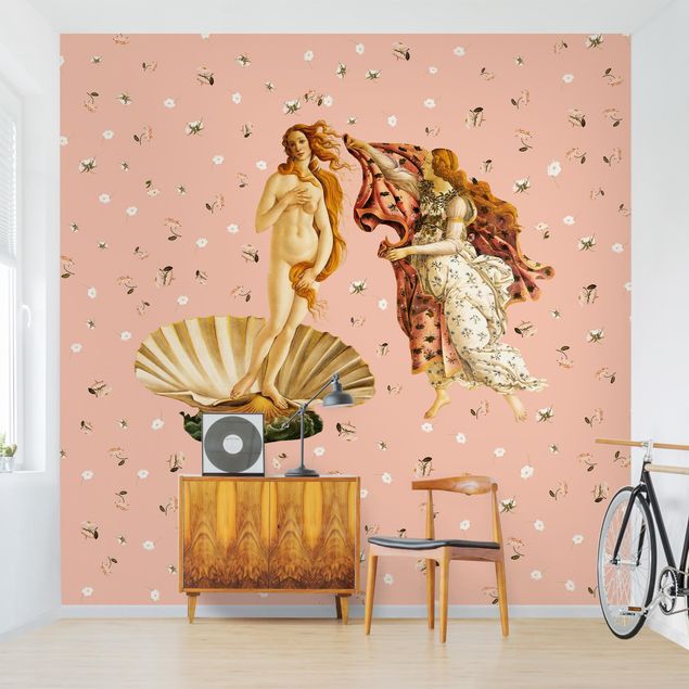 Wanddeko Schlafzimmer Die Venus von Botticelli auf Rosa