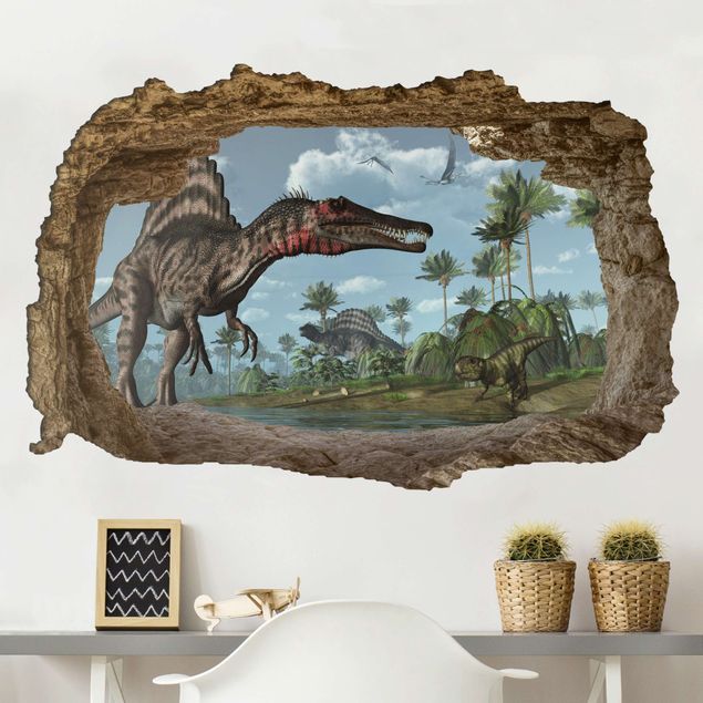 Kinderzimmer Deko Dinosaurier Landschaft