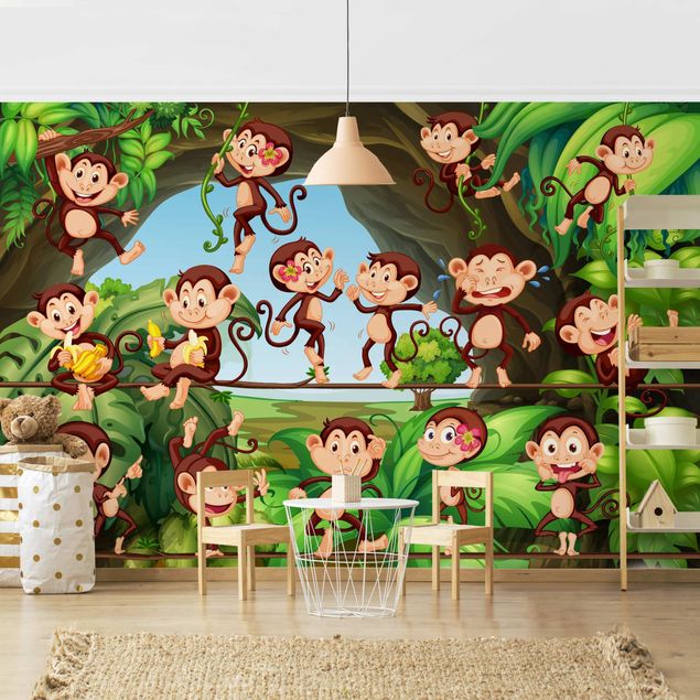 Wanddeko Büro Dschungelaffen