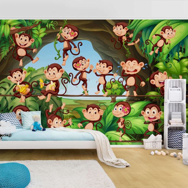 Wanddeko Babyzimmer Dschungelaffen