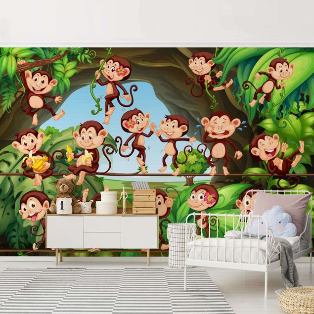 Wanddeko Mädchenzimmer Dschungelaffen