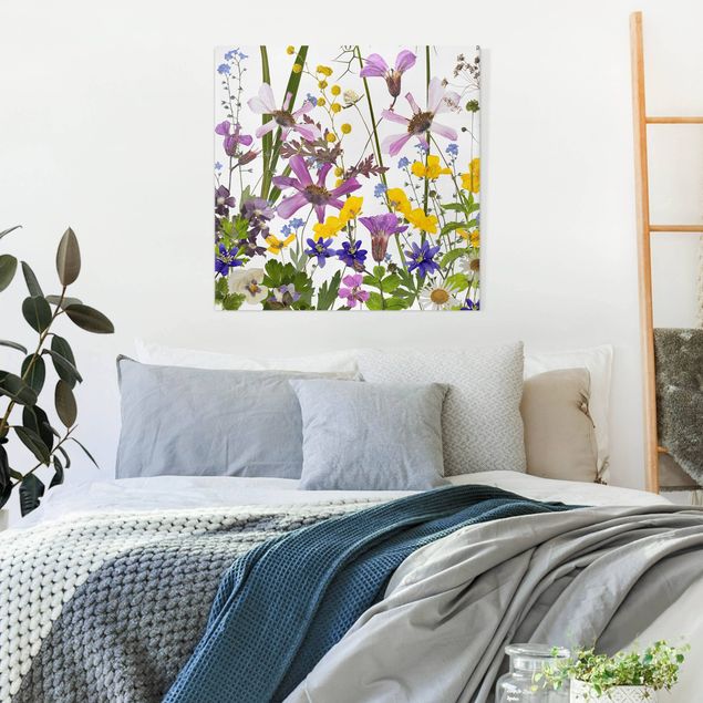Wanddeko Schlafzimmer Duftende Blumenwiese