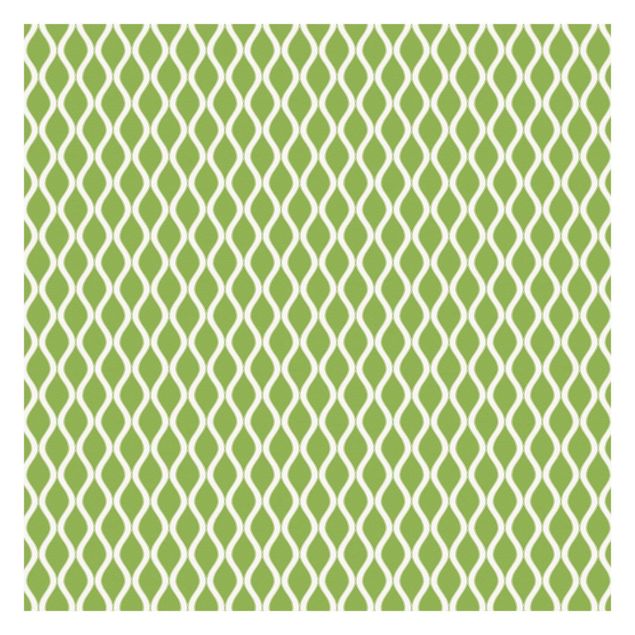 Wanddeko grün Dunkles Retro Muster mit glänzenden Wellen in hellgrün
