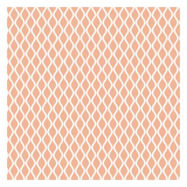 Wanddeko Büro Dunkles Retro Muster mit glänzenden Wellen in pfirsich
