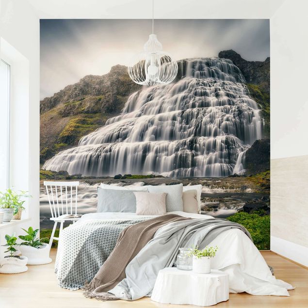 Wanddeko Wohnzimmer Dynjandi Wasserfall