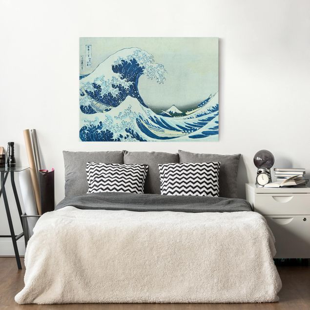 Wanddeko Schlafzimmer Katsushika Hokusai - Die grosse Welle von Kanagawa