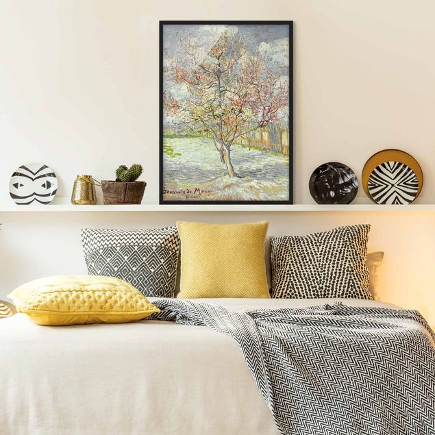 Wanddeko Schlafzimmer Vincent van Gogh - Blühende Pfirsichbäume