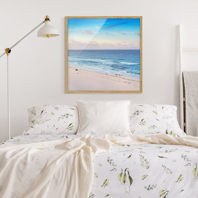 Wanddeko Wohnzimmer Cancun Ozean Sonnenuntergang