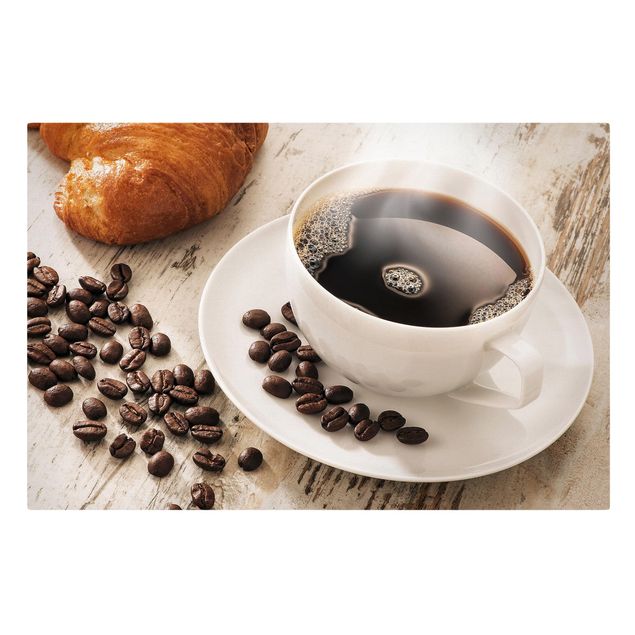 Deko Kaffee Dampfende Kaffeetasse mit Kaffeebohnen