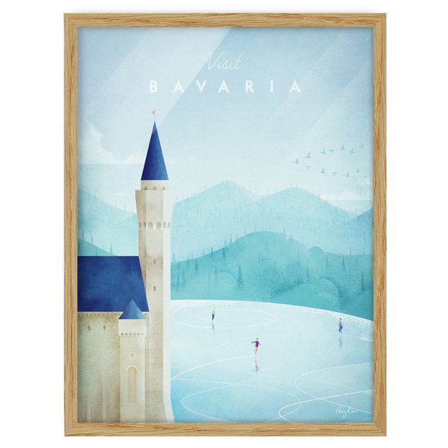 Wanddeko Schlafzimmer Reiseposter - Bavaria