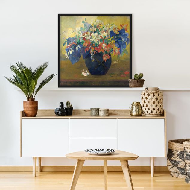 Wanddeko Wohnzimmer Paul Gauguin - Vase mit Blumen