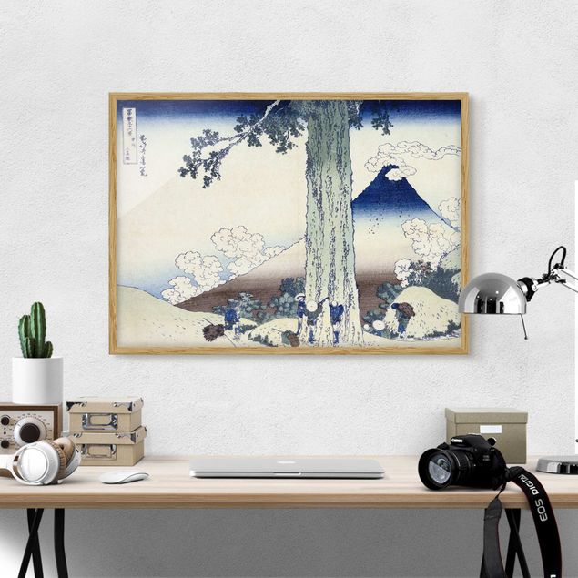 Wanddeko Wohnzimmer Katsushika Hokusai - Mishima Pass in der Provinz Kai