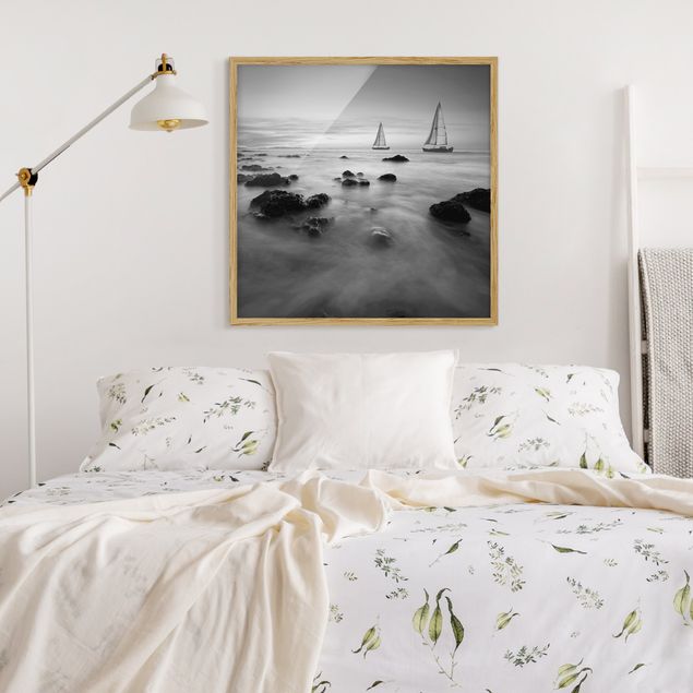 Wanddeko Schlafzimmer Segelschiffe im Ozean II