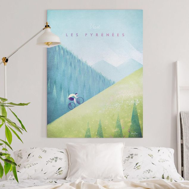 Wanddeko Wohnzimmer Reiseposter - Die Pyrenäen