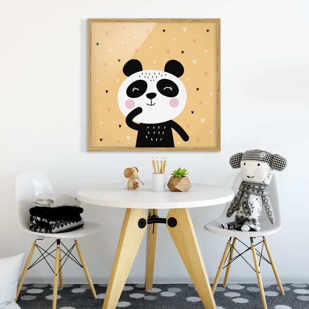 Wanddeko Büro Der glückliche Panda