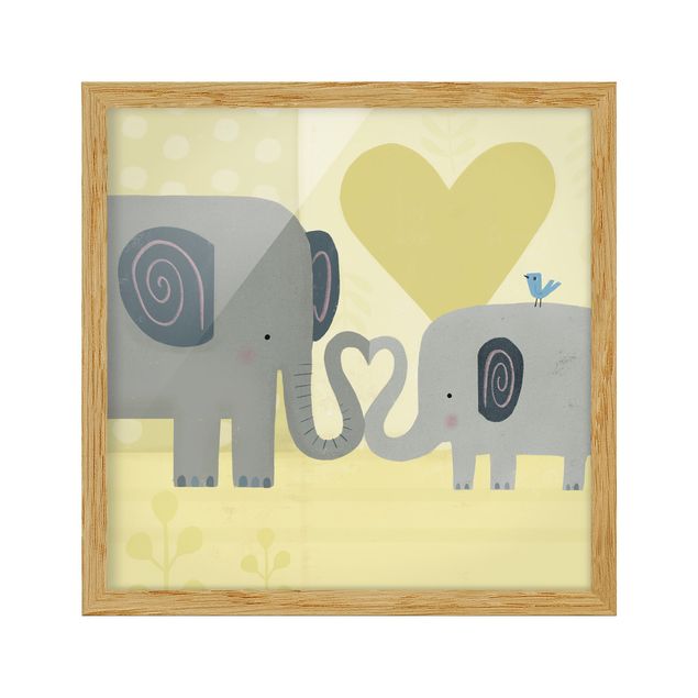 Wanddeko Flur Mama und ich - Elefanten