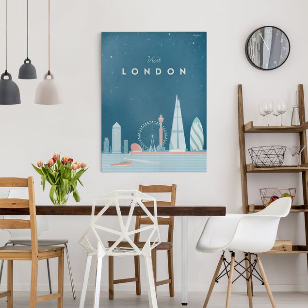 Wanddeko Wohnzimmer Reiseposter - London