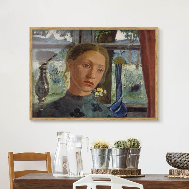 Expressionismus Bilder Paula Modersohn-Becker - Mädchenkopf vor Fenster